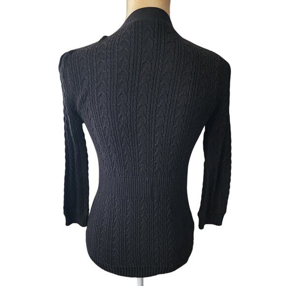 BCBG Women's Black One Button Closure Sweater Size Small - Picture 3 of 6